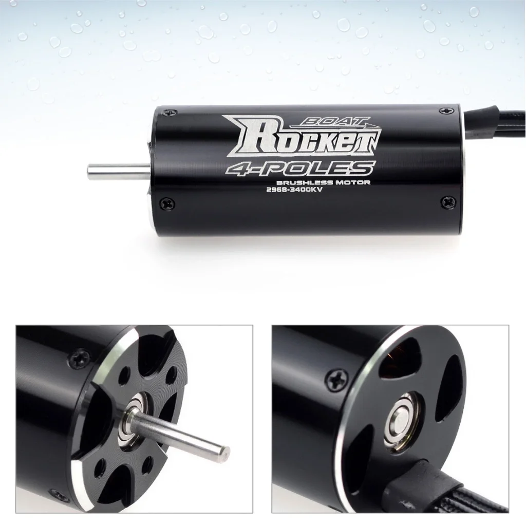 Rocket 4 Poles Electric RC Boat Brushless Motor 2968 dc brushless motor 1800W