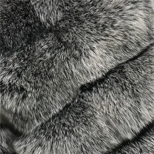 Розовое натуральное меховое пальто зимнее женское натуральное цельное меховое пальто из лисьего меха классическое длинное меховое пальто - Цвет: Black frost