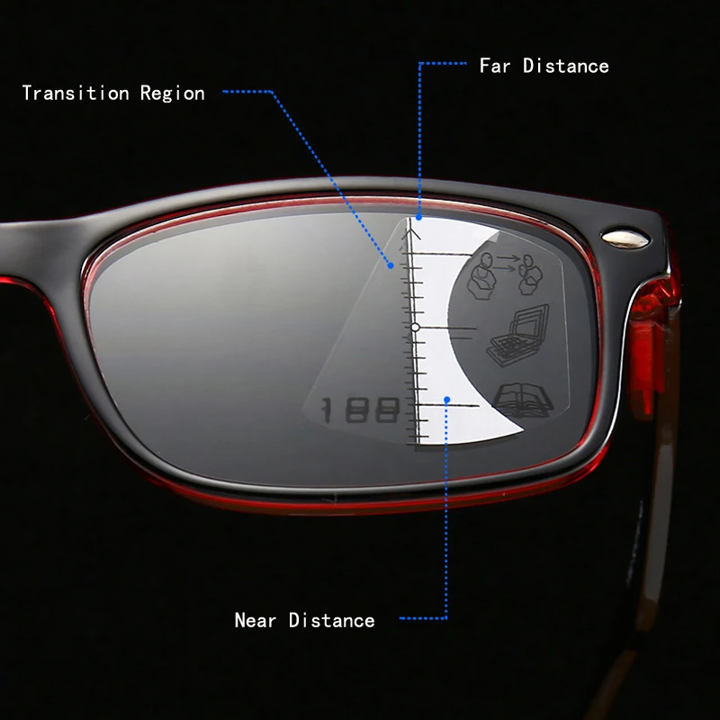 Мужские и женские очки для чтения Seemfly прогрессивные с мультифокальным фокусным