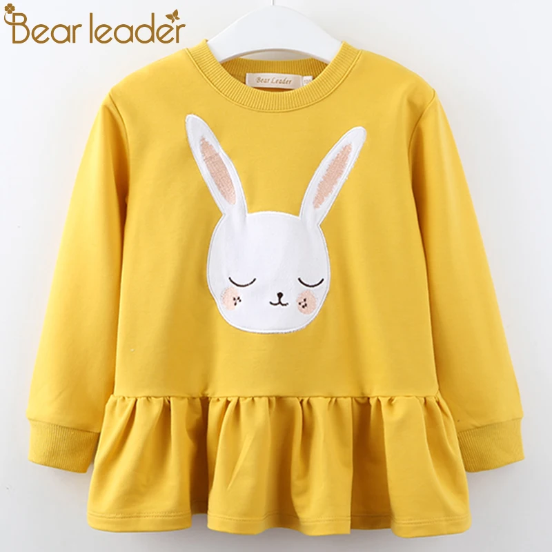 Bear Leader Girls Dress New Autumn Girl Princess Dresses Cute Style Kids Party Long Sleeve Cat Printed Children Clothing | Детская