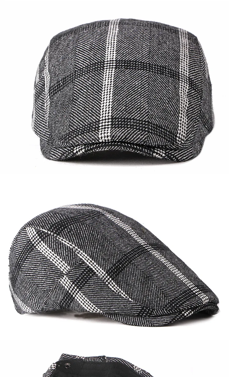 Berets Cap Striped Plaid Newsboy Cap Gatsby Hats Ivy Flat Cap peaky blinder For Men Women Hat Spring Autumn painter beret hat