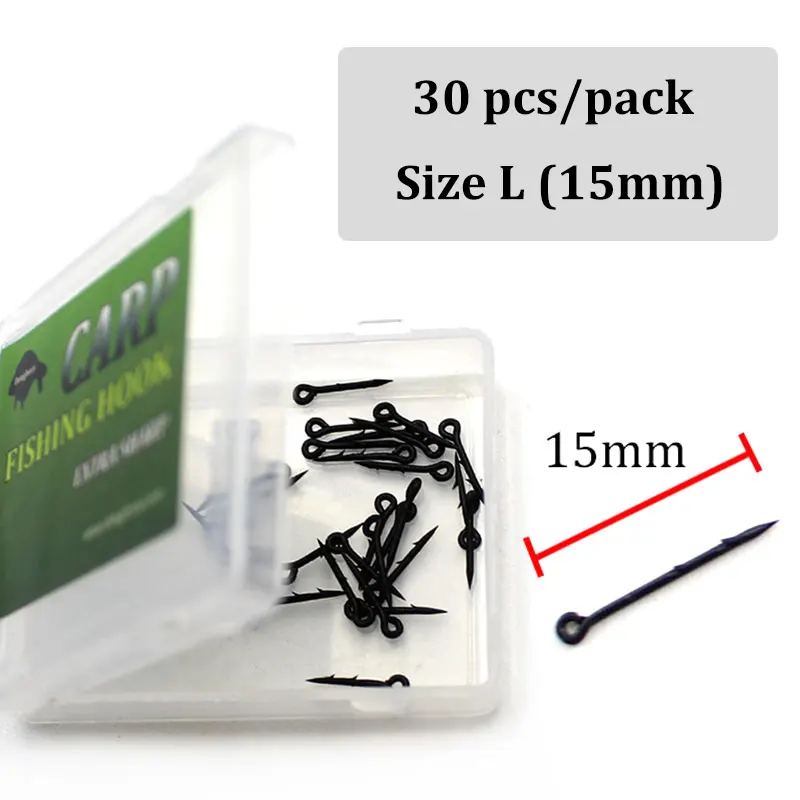 30PCS Boilie Schraube Peg mit Ring Wirbel D-Rig Chod Rig Terminal Tackle Köder Halter Schraube Karpfen angeln Zubehör Matt Schwarz – Detail 7