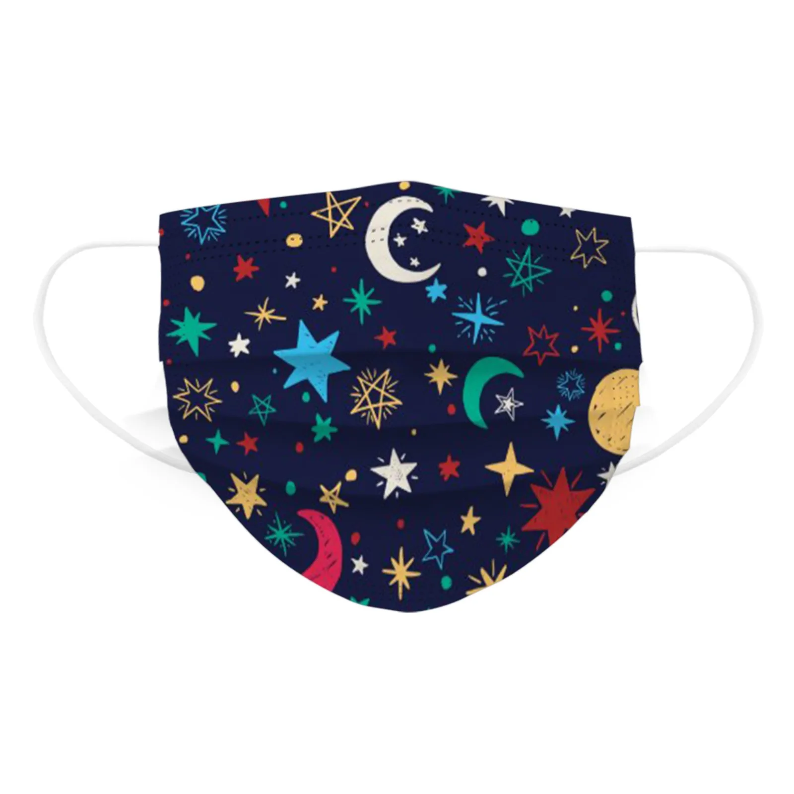 10/30/50pcs Children's Mask Cartoon Planet Print Disposable Face Mask Boy Girls Universe Pattern Industrial 3Ply Ear Loop MaskS 5