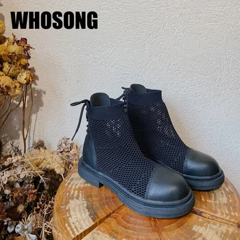 

Autumn Women Boots Ladies Ankle Boots Woman Room Boots Female Black Brand Shoes Fashion Crystal Botas Slip On Platform Shoes New