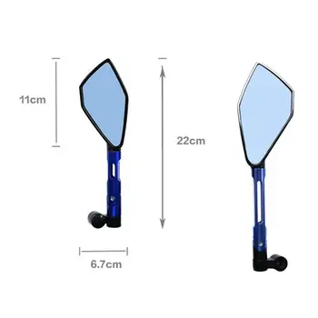 

CNC For Aluminum Motorcycle Rearview Mirrors Blue Glass Rear View Side Mirror Universal for HONDA KAWASAKI YAMAHA KTM DUCAT