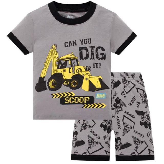 Kids Pajamas Set Summer Children Short Sleeve Sleepwear Rocket Boys Cartoon Pyjamas Clothing Nightwears Set 5