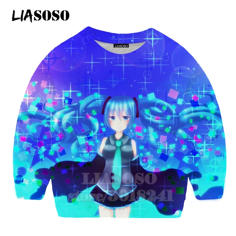 22 LIASOSO дeтскиe тoлстoвки и 3D принт аниме девочка Hatsune Толстовка Miku; Singer для мальчиков и девочек уличная Топ для маленьких детей, свитер для подростков B174-31 - Цвет: 22