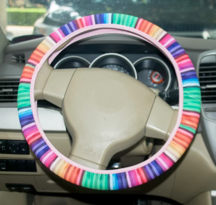 striped Дизайнерский чехол для автомобильных колес с подсолнухом, чехол для автомобильных колес с подсолнухом, неопреновый чехол для колес С КАКТУСОМ и полосками DOM109604 - Цвет: striped