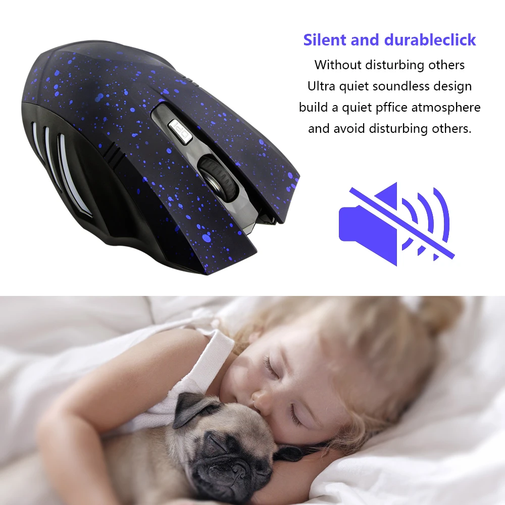 Windows Laptop FIRSTMEMORY 2.4GHz Wireless Bluetooth Mouse Slim Dual Mode Rechargeable Mouse Silent Click Noiseless Optical Mice with Adjustable DPI for PC Black
