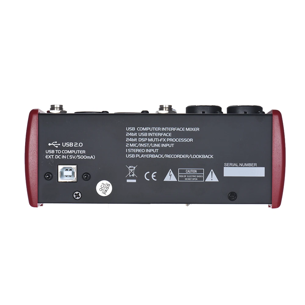 SM 66 Портативный 4 канальный звуковая карта смешивания консольный микшер