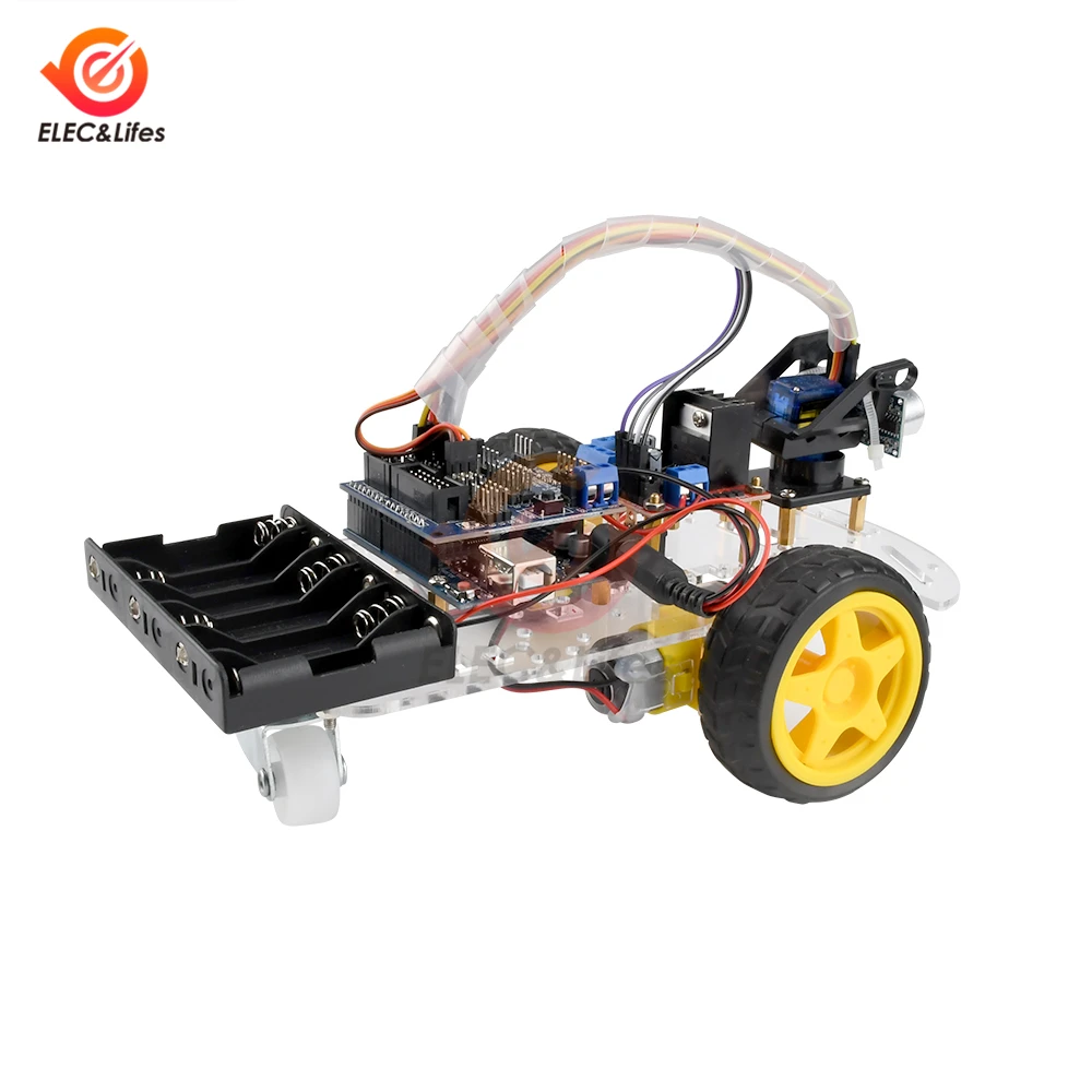 2WD Smart Tracking Roboter Auto Chassis DIY Set Reduzierung Motor für Arduino 