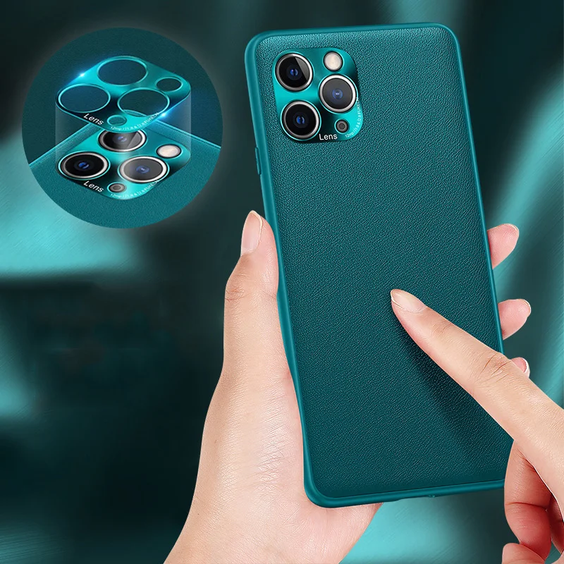 Чехол из натуральной кожи для iPhone 12 Pro Max задняя крышка телефона mini 11 X XS XR 8 7 Plus SE