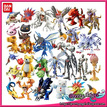 

PrettyAngel- Genuine Bandai 20th Anniversary Digimon Digital Capsule Greymon Agumon OMEGAMON Gabumon Collection Mini Figure
