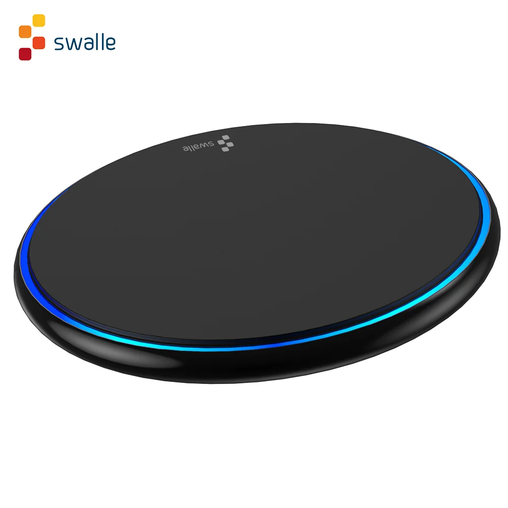

Swalle Fast Charging Pad for Samsung Note 9 Note 8 Wireless Charger for iPhone Xs Max X 8 Plus Edge USB Qi Charging pad