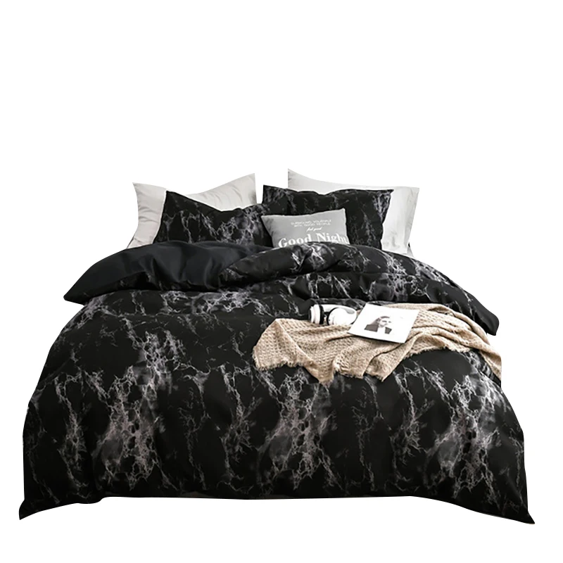 

Printed Marble Pattern Bedding Set Duvet Cover Set 2/3pcs Bed Set Twin Double Queen Quilt Cover Bed Linen (No Sheet No Filling)