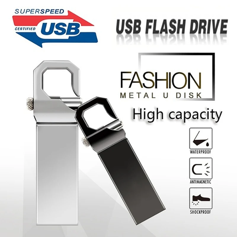 Usb флеш-накопитель 2 0 серебристая металлическая ручка-накопитель 4 ГБ 8 16 32 Флешка