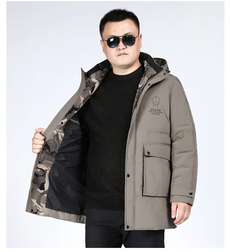 10XL 8XL duck dow n Куртка мужская короткая теплая Толстая качественная на молнии с капюшоном Dow n пальто Мужское пальто куртки зимние мужские Dow n куртка