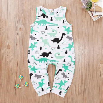 

2020 Babys Jumpsuits Cotton Newborn Baby Boy Girl Dinosaur Romper Jumpsuit Clothes Outfits 3M-18M