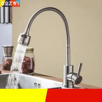 

Lead Free Kitchen Faucet SUS 304 360 Degree Rotation Torneira Cozinha Pull Down Water Sprayer Kitchen Sink Tap