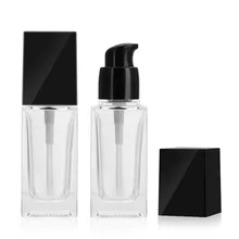 30ml Platz Flüssige Foundation Milchglas Flasche Essenz Emulsion Nachfüllbare Leere Flaschen Kosmetische Verpackung Container