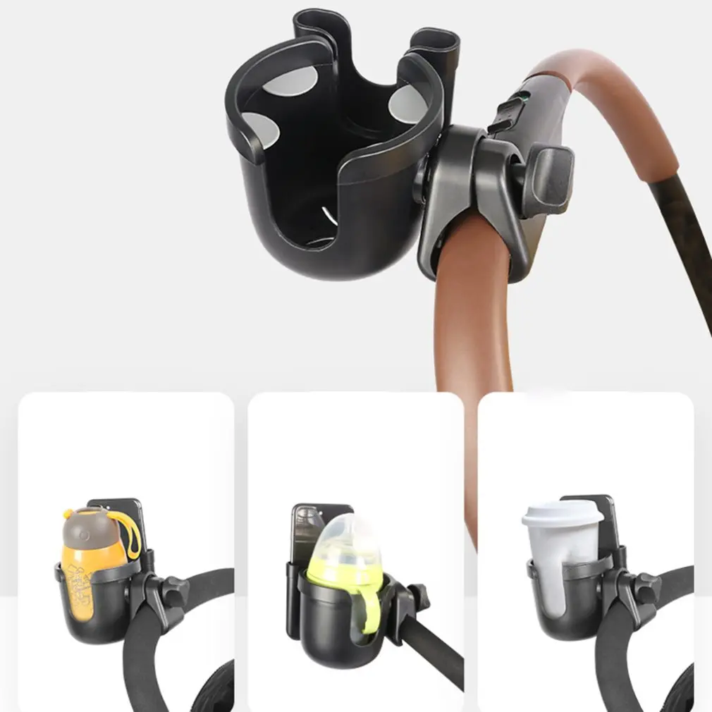 

2 in 1 Cart cup holder + mobile phone box ABS Firm and reliable Durable TPR antiskid gasket Strong compatibility