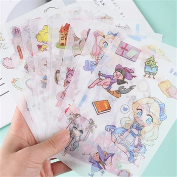 

6pcs/bag Christmas Stickers Lovely Gift Hand Account Diary Material Santa Claus Decoration Kawaii Stickers Student Stickers