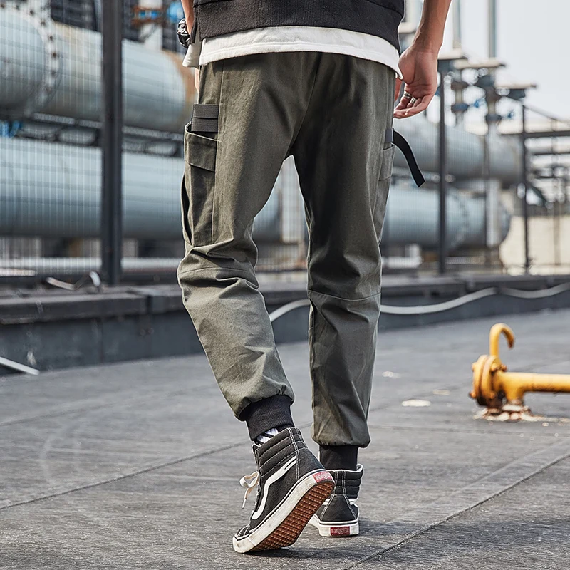 HISTREX 100 хлопок Лоскутные Карманы Мужские штаны Techwear Классический Пот 3XL 4XL трек популярные брюки боковые карманы KW2XA