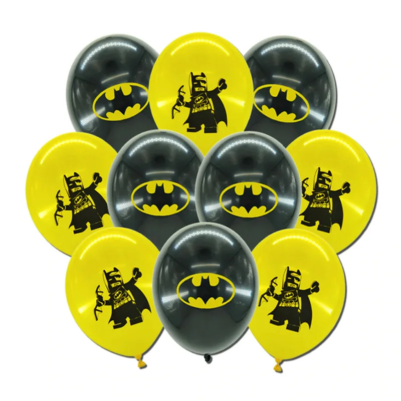 10pcs/lot DC Batman Balloons Globos Latex Baby Boy Birthday Party Decorations Supplies Kids Classic Toys Bat | Дом и сад