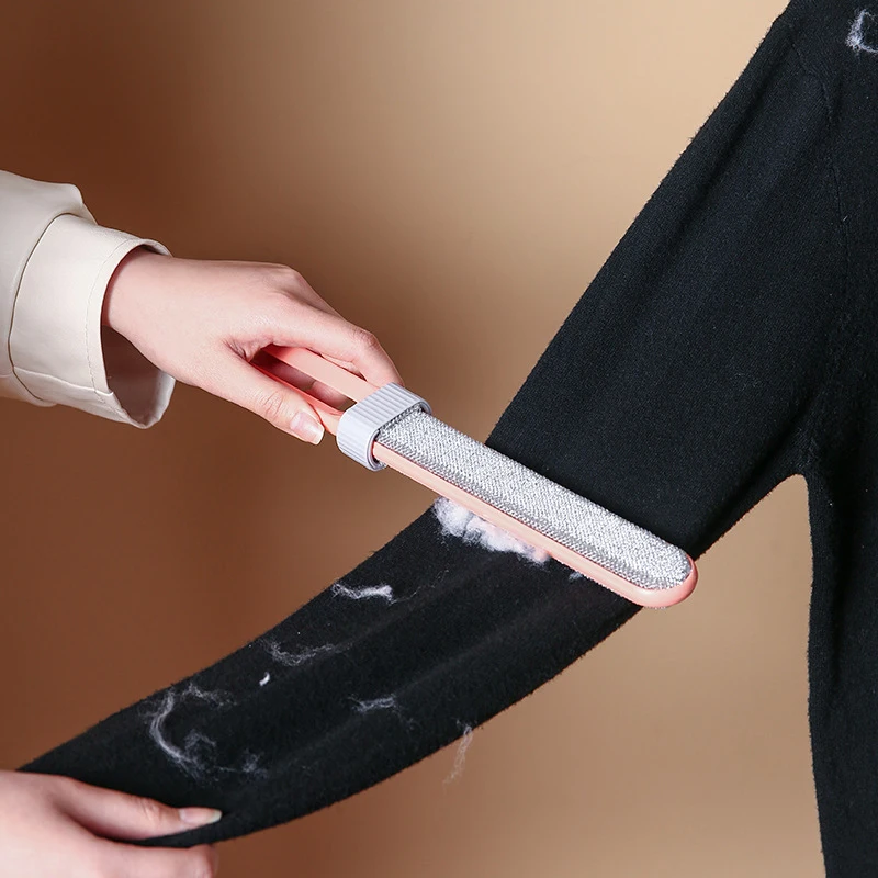 Pet Hair Remover Hair Removal Brush Pet Dog Cat Hair Brush Reusable Double-sided Hair Removal Brush Portable Dust Removal Sofa Clothes Cleaning Flannel Tool