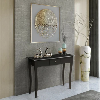 

Modern Console Table Entryway Table Sofa Table with Drawer Elegant High Quality Acacia Wood Hallway Living Room Table