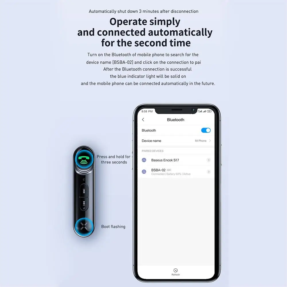 Автомобильный Bluetooth 5,0 беспроводной адаптер 3,5 мм аудио приемник громкой связи поддерживающий адаптер широкий приемник совместимости