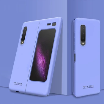 

For Samsung Galaxy Fold Phone Protective Case Shockproof Cover Solid Color Matte PC Full Protection Folding Screen Case
