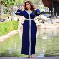 Dubai Abaya Dress For Women Luxury Diamond Beaded  Ethnic Kaftan Turkey Arabic Muslim Islamic Clothing  1