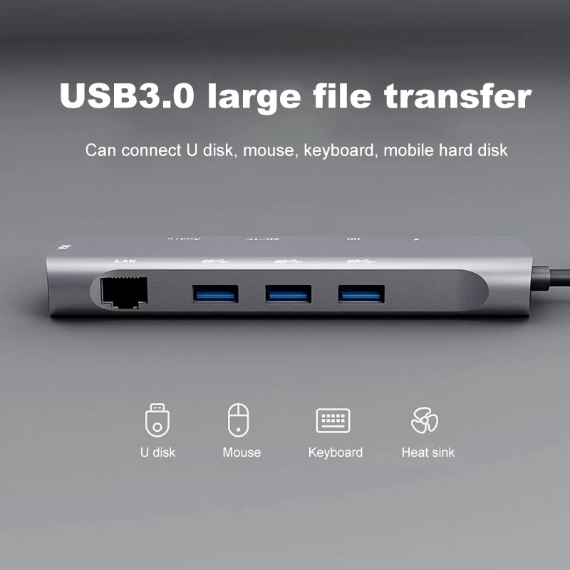 10 в 1 type C к HDMI многофункциональная док-станция для MacBook usb-хаб PD Быстрая зарядка