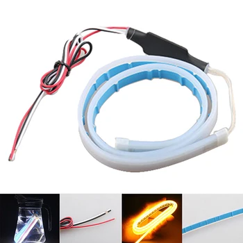 

2Pcs/lot 45cm DRL Flexible LED Strip Daytime Running Lights Tube Turn Signal Light Lamp 8000K 7W