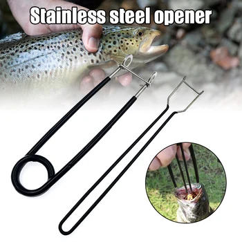 

High Quality 2pcs Stainless Steel Fish Mouth Spreader Piler Opener Fish Hook Remover Extractor Kit Fishing Tackle Tools