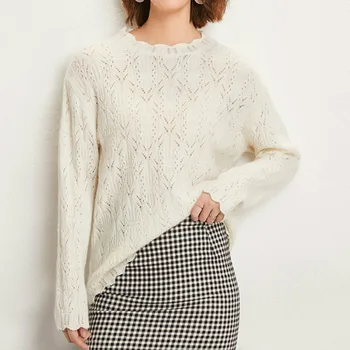 

Women Sweater Hollow Crochet Sweater