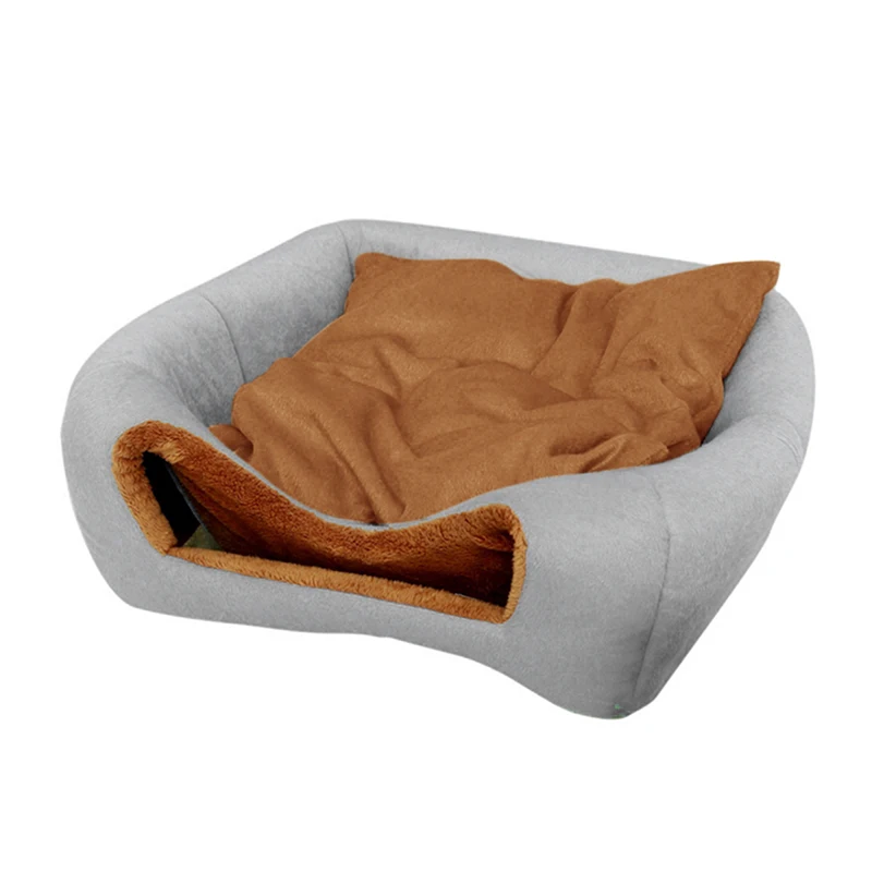 New Arrival Cat House Warm Puppy Bed Yurt Shaped Pet House for Kittens Puppy Short Plush Dog Cage Comfortable Pet Supplies