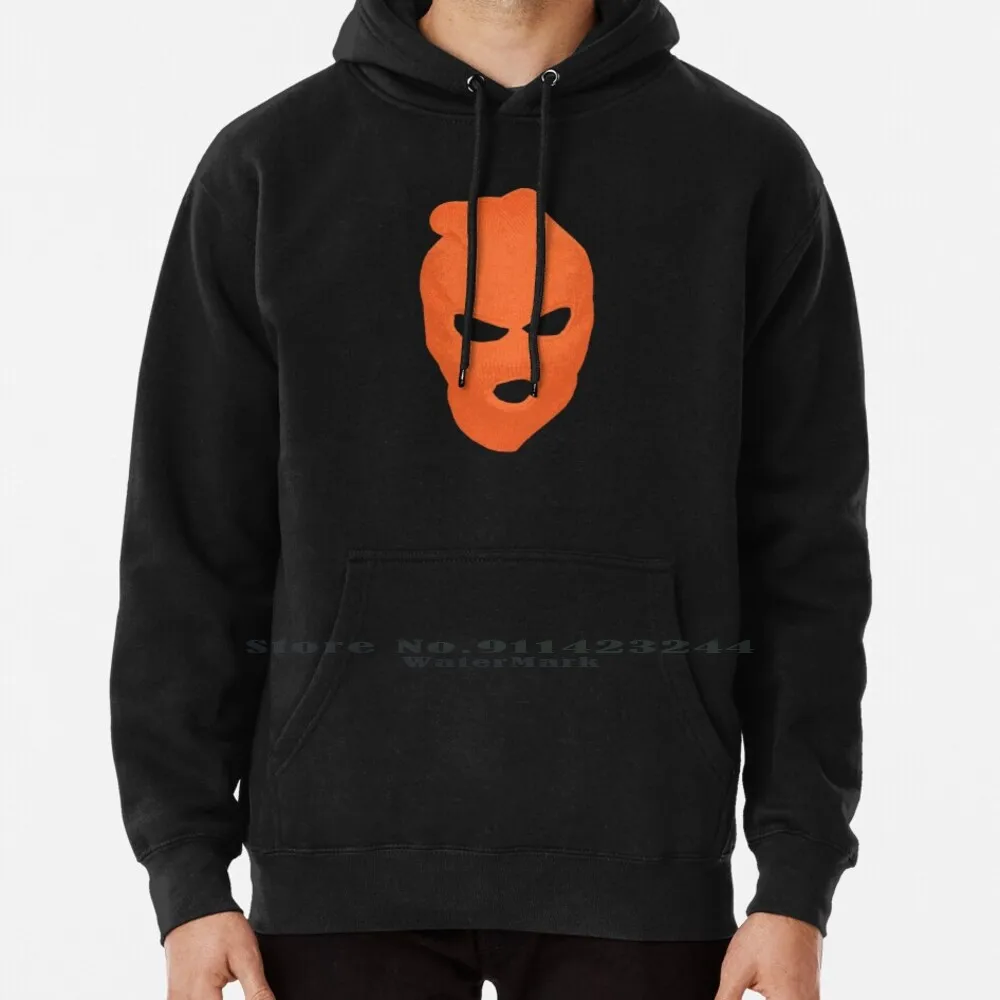 Blank Face Orange Felpa Con Cappuccio Maglione 6Xl Cotone Vuoto Trappola Invisibile Scolaro Q Passamontagna Face S Ghost Women Teenage Big Size