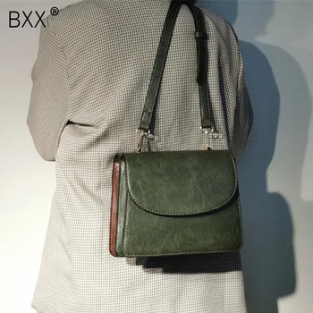 

[BXX] Women Solid Color PU Leather Crossbody Bags For Women 2020 Spring Simple Female Shoulder Messenger Bag Lady Handbags HK974