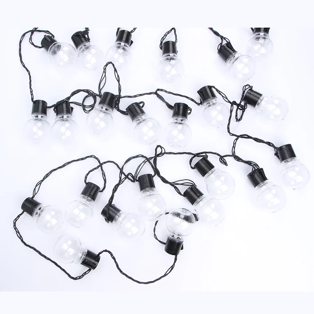 Cena 11m led globe zewnętrzne światło ciągłe bajka świąteczna żarówka przeźroczysta wesele łańcuch dekoracyjny bajkowe oświetlenie dla domu ogród patio