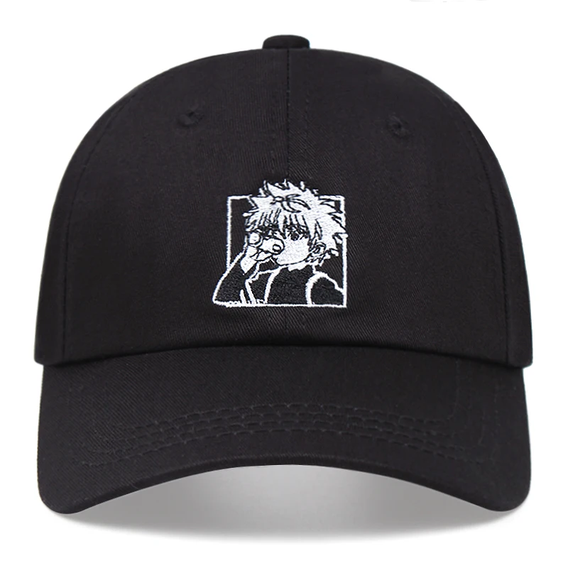 Killua Zoldyck Baseball Caps Snapback Women Men Embroidery Anime Hunter X Hunter Dad Hat Cotton Cartoons Outdoor Sun Cap