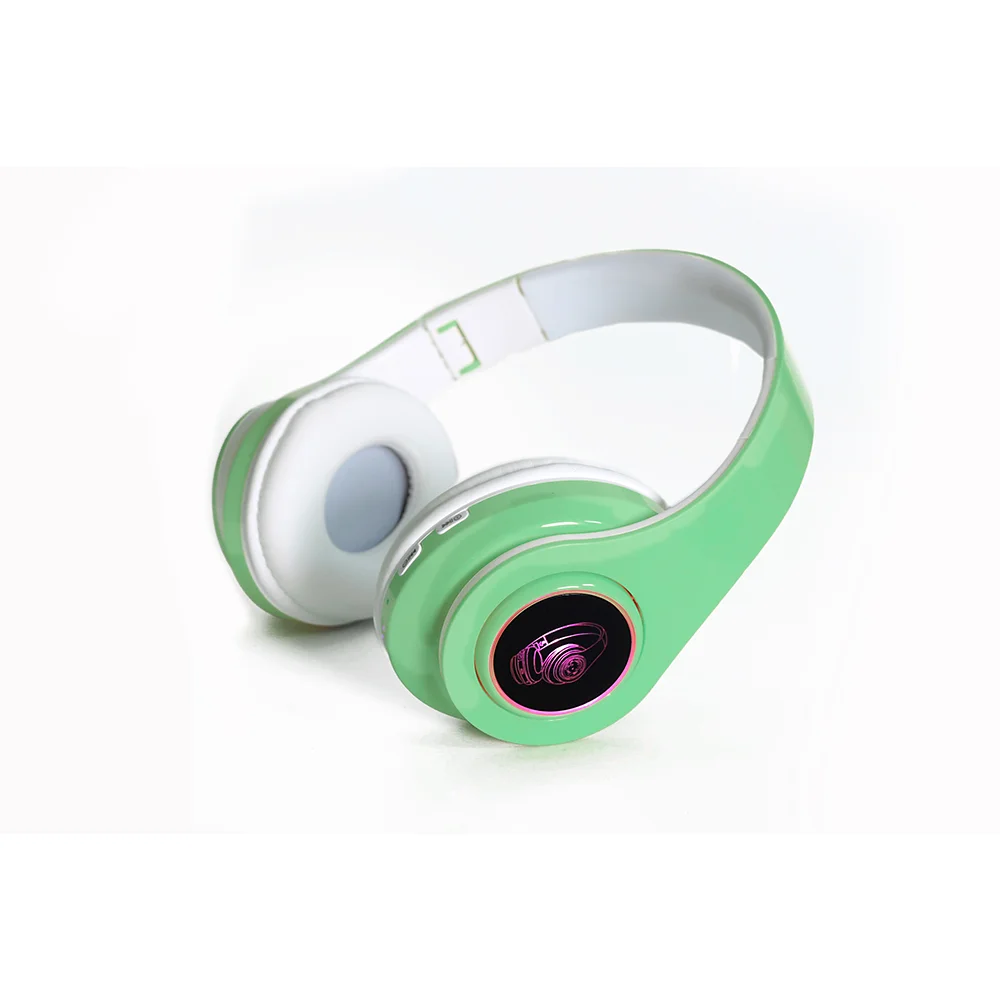 Мятный B39 беспроводные bluetooth-наушники портативные складные с поддержкой tf-карты встроенный FM MP3-плеер светодиодный с красочными дыхательными огнями - Цвет: Мятный