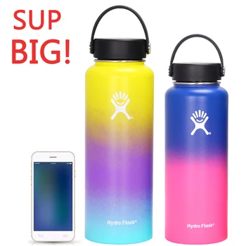 

32oz/40oz Stainless Steel Water Bottle Hydro Flask Coffee Warm Cup Vacuum Insulated Wide Mouth Travel Portable Thermal Bottle