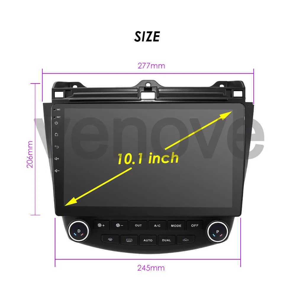 Top Android 9.1 2Din Car Radio Multimedia Player For Honda Accord 7 2003-2007 Car GPS Navigation Auto Stereo Supports Rearview Camera 5