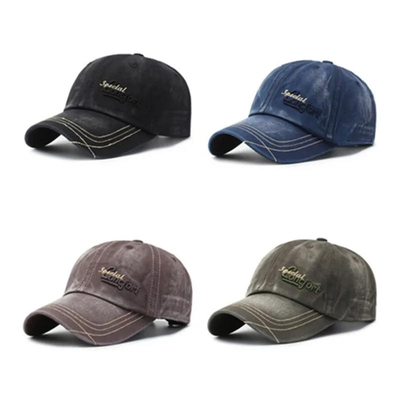 SILOQIN осень тренд Мужская джинсовая Бейсболка Snapback Мода Письмо Вышивка Досуг Регулируемый головной убор размер Спортивная Кепка s для мужчин