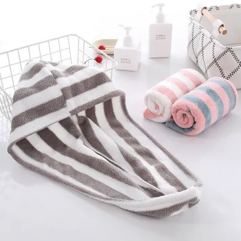 

Microfiber Magic Towel Quick Fast Dry Hair Drying Turban Bathing Wrap Hat Cap