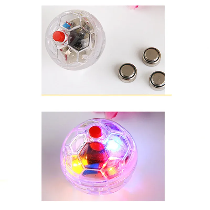Plastic Clear Pet Dog Cat Supplies Flashing Ball Interactive Toy Moving Funny