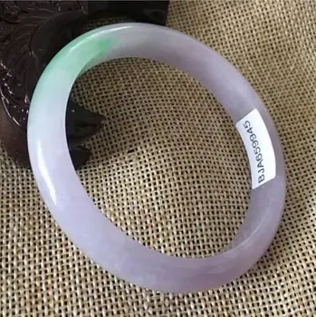 

Free Shipping 56-62mm Certified (Grade A)100% Natural Lavender Jadeite JADE Bracelet Bangle 56-62mm (Certificate delivery)