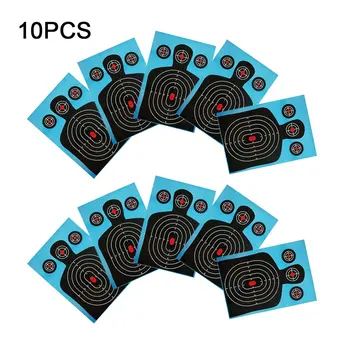 

10pack Shooting Targets 12*18 inch Silhouette Poor Splatter Reactive Paper Targets Fluorescent Rifle Pistol Airsoft Pellet Gun
